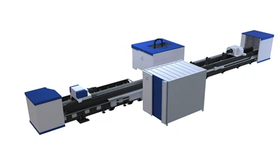 Màquina de tall làser de tubs/tubs metàl·lics de 3 mandrils